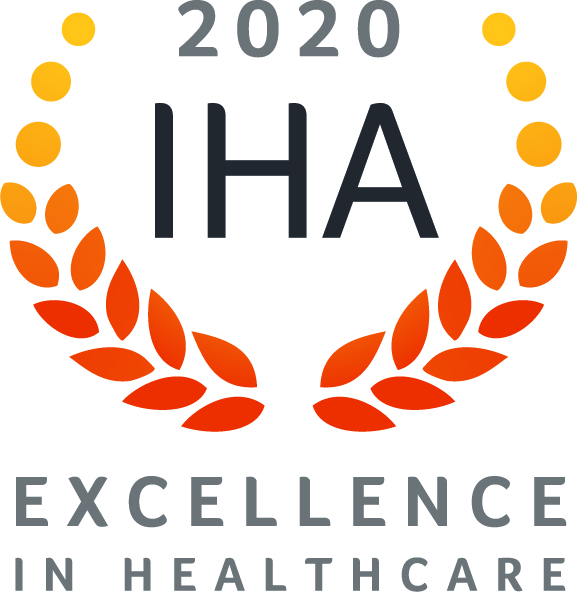 Logo for the 2020 IHA Excellence in Healthcare Awards