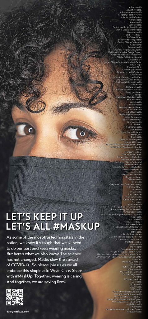 Poster of woman with mask