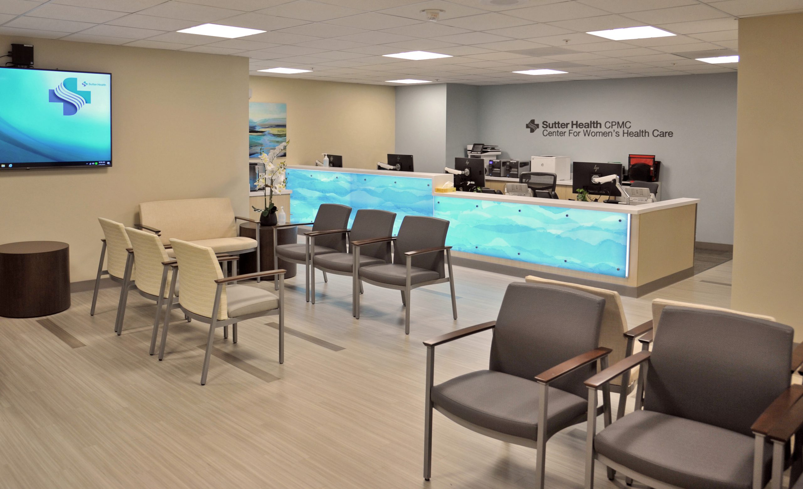 Sutter CPMC's new Center for Women's Health Care patient waiting room