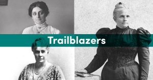 Collage of three women hospital founders