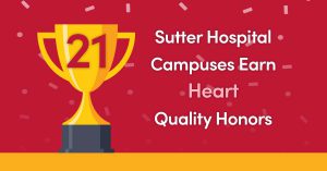 Social media graphic of Sutter Health heart honors.