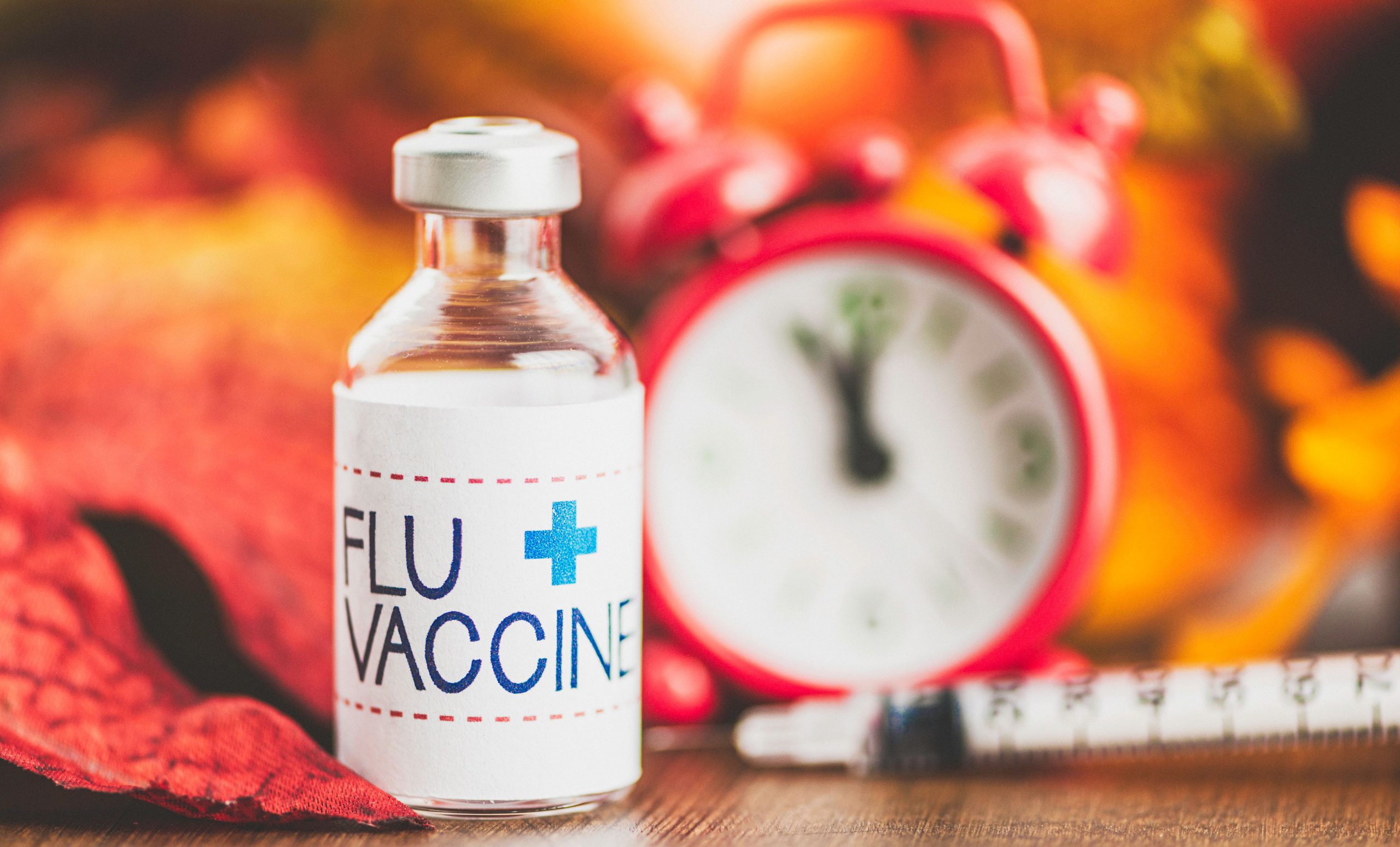 Vial of flu vaccine