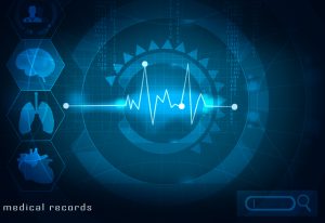 electronic medical records stock photo