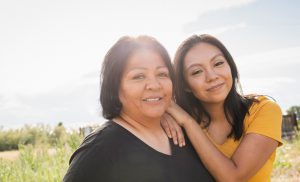 Native American mother and adult daughter