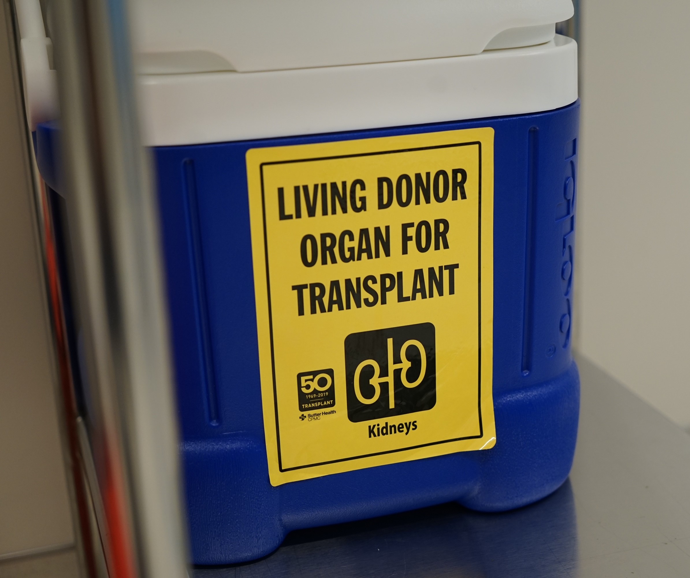 A living donor organ cooler at Sutter's CPMC
