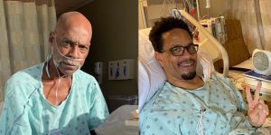 Dave Ford, left, and Wendell Stallworth became friends while waiting heart transplants at Sutter Medical Center, Sacramento.