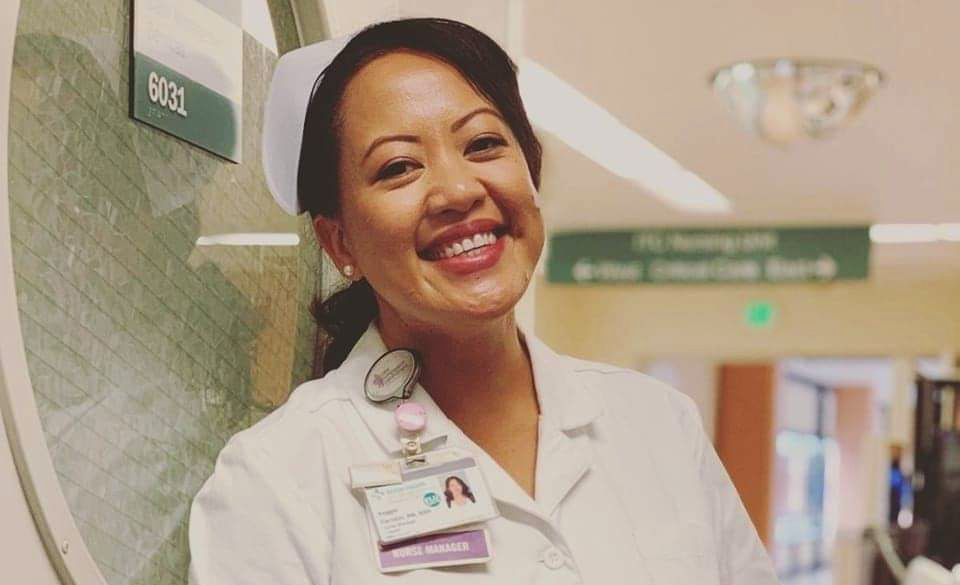 Filipina nurse Reggie Escobin