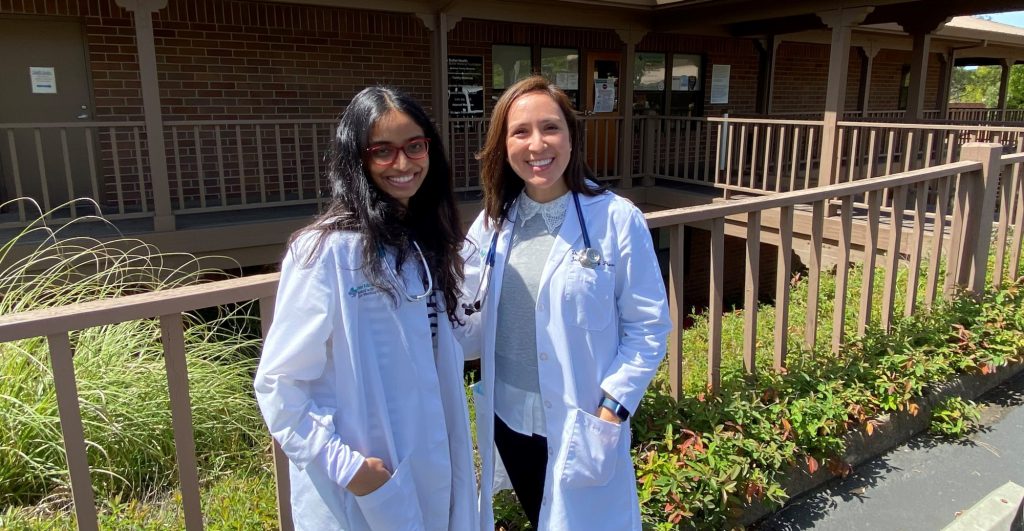 Dr. Archana Ganta, left, and Dr. Arely Macias are starting their two-year residencies this week at the Sutter Jackson Family Medicine clinic near Sutter Amador Hospital.