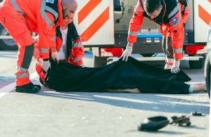 Paramedic Covered Dead Body