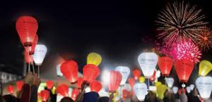 Colorful lanterns adorn the night sky in honor of Leukemia & Lymphoma Society’s annual Light the Night celebration in Sacramento.