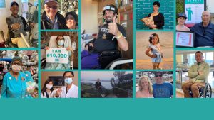 Collage of pictures featuring male and female patients of various ages, all who have undergone positive health outcomes at Sutter Health in 2022.