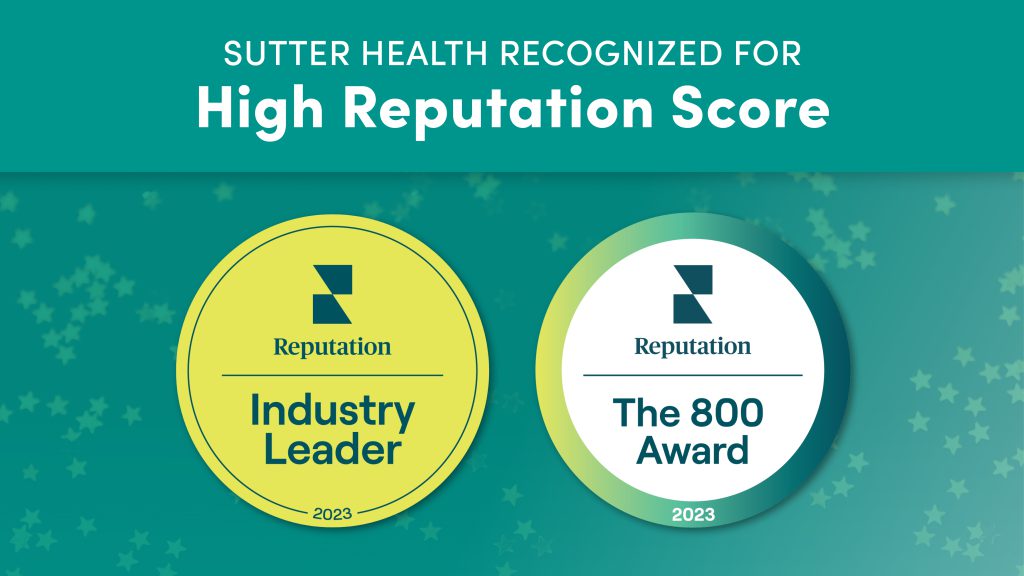 Sutter Health Honored for Excellent Reputation Among Patients Vitals