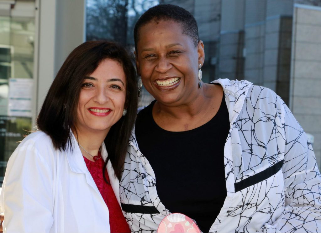 Dr. Mahazarin Ginwalla with Leticia Boykin-Owens