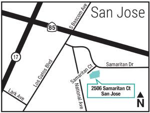 map showing 2506 Samaritan Court, San Jose