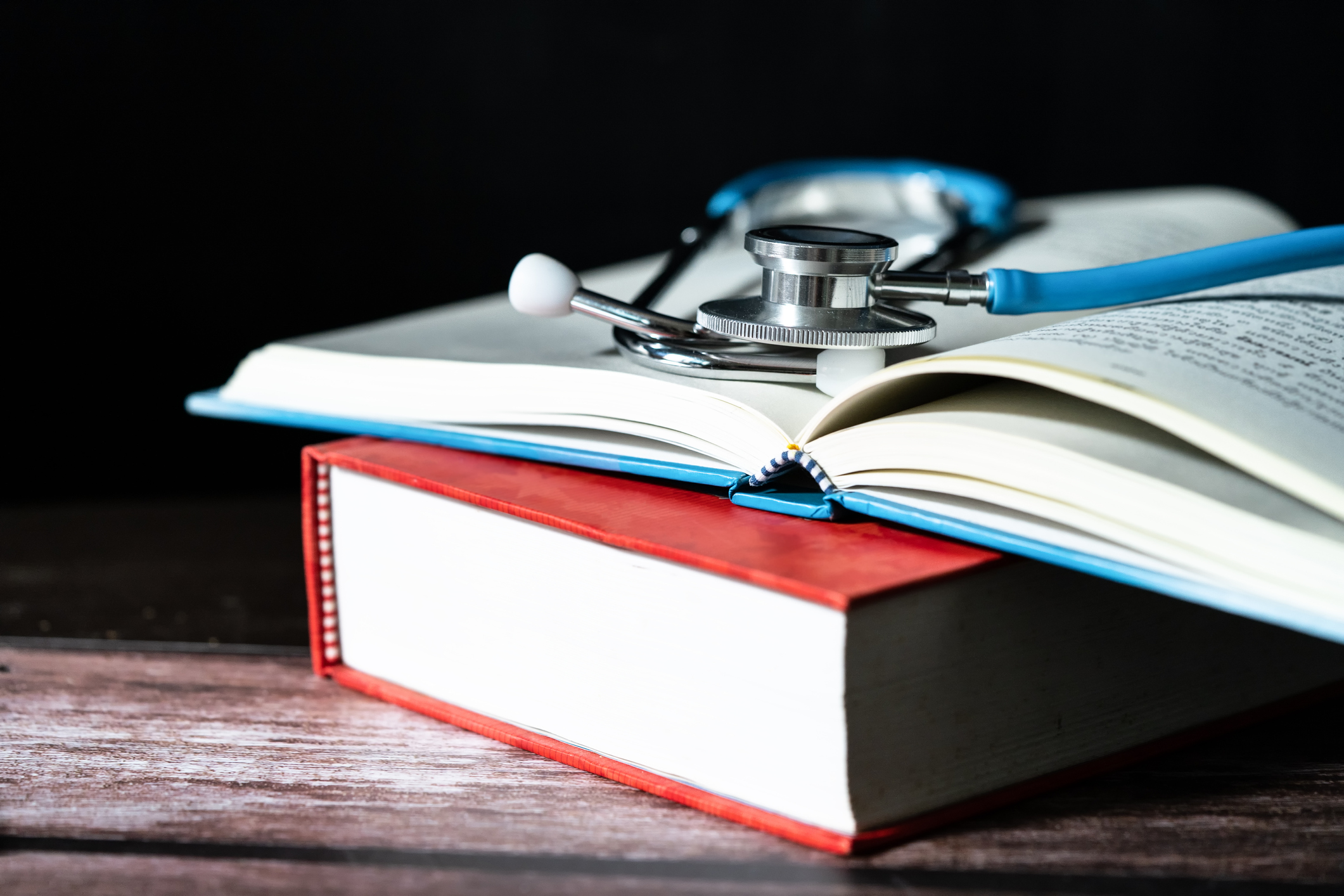 Medical stethoscope with books