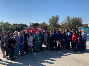 Attendees from Sutter Davis Hospital event gather on new emergency medical services landing site