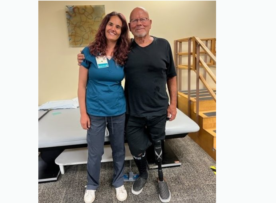 Bob Duncan and Physical Therapist Adelita Stanton