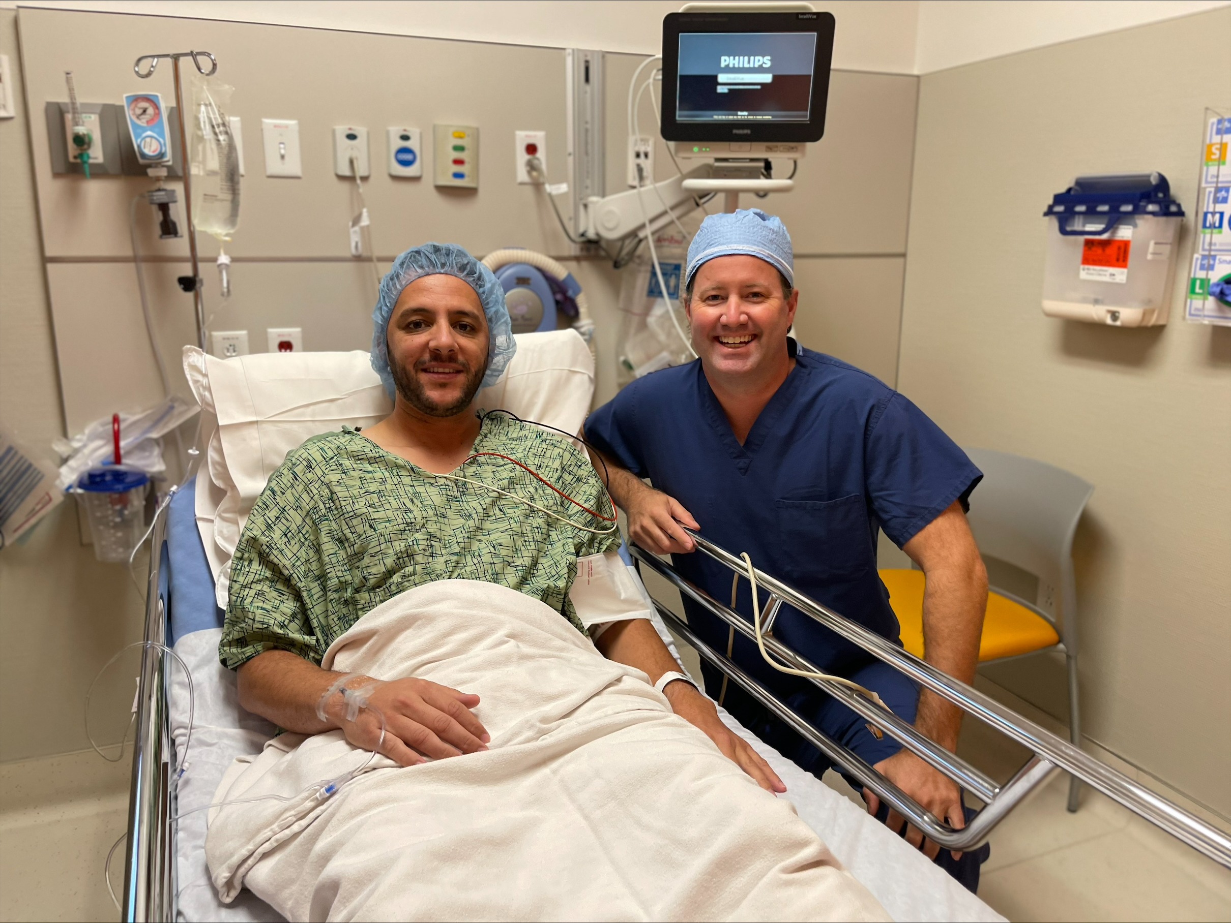 Ameril and Dr. Kubat pre-surgery photo