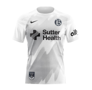 Bay FC jersey featuring Sutter Health Logo