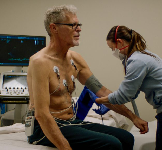 Patient getting an EKG