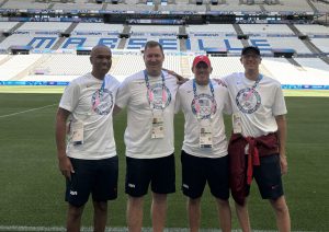 Dr. Richard Gayle (left) with other men's Olympic soccer team physicians.