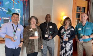 Tele-Care Program: The Melva Gage Appreciation Award Winners are Dandy Meniano, Christine Mitchell, Dr. Tony Sillemon, Mary Loura Garcia and Dr. Michael DiGiacomo