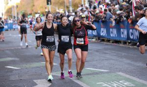 CIM runners at finish line