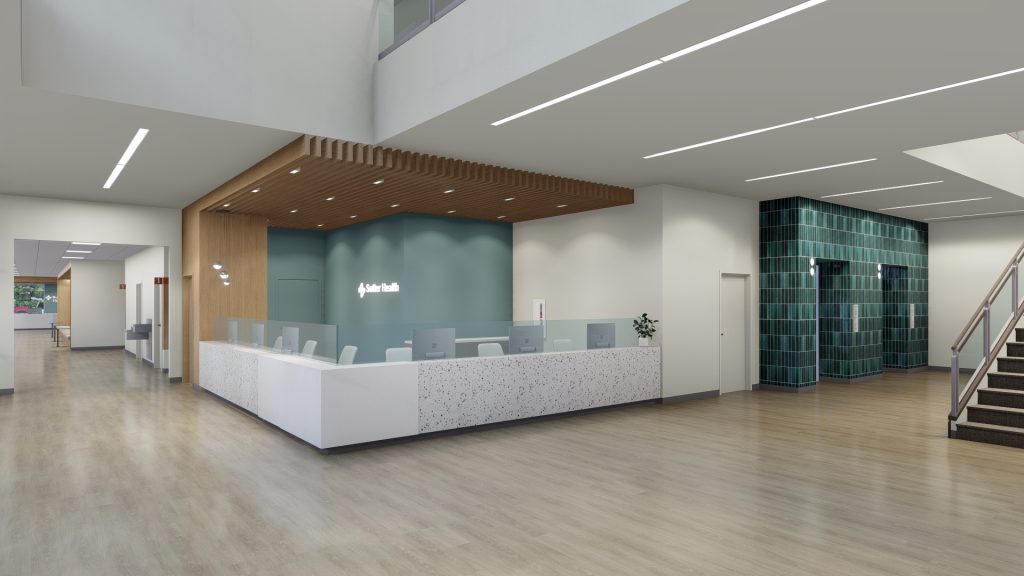 Medical office building reception area