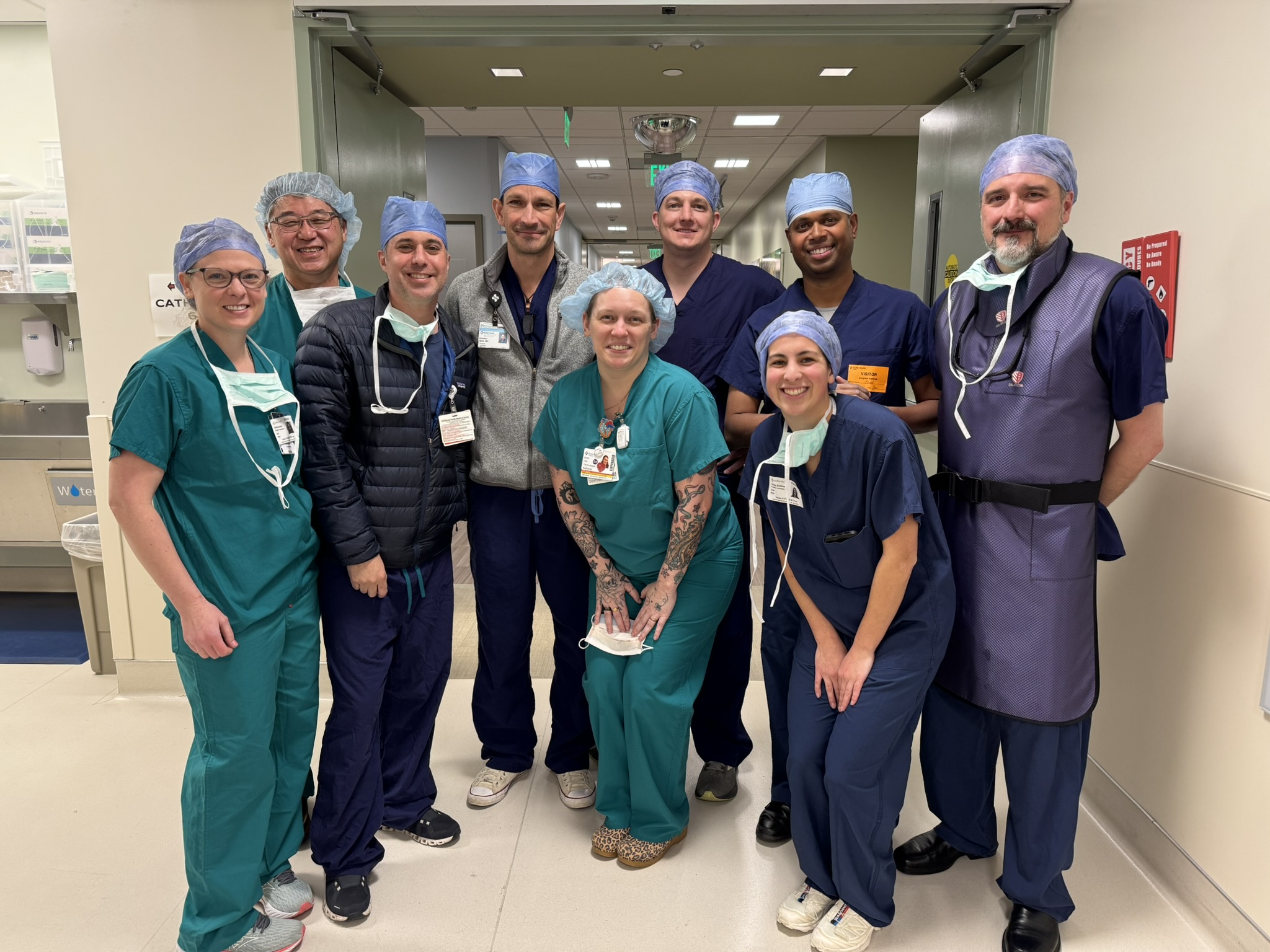 Surgical team poses for a group picture