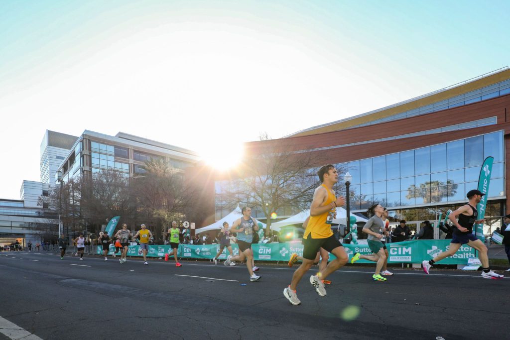 Runners at finish in 2024 CIM