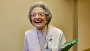 90-year-old woman smiling