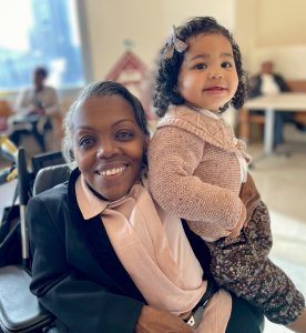 Yomi Young with her daughter. 