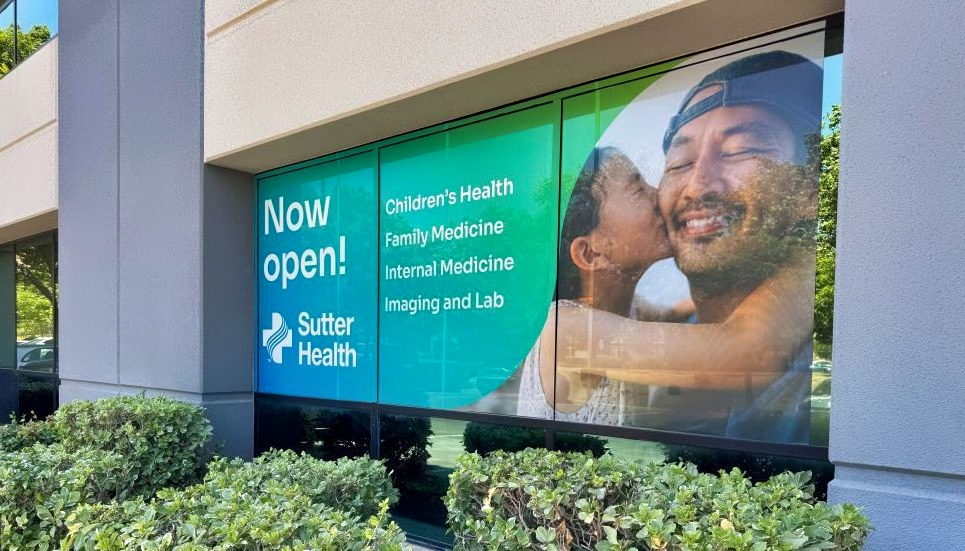Sign at new care center