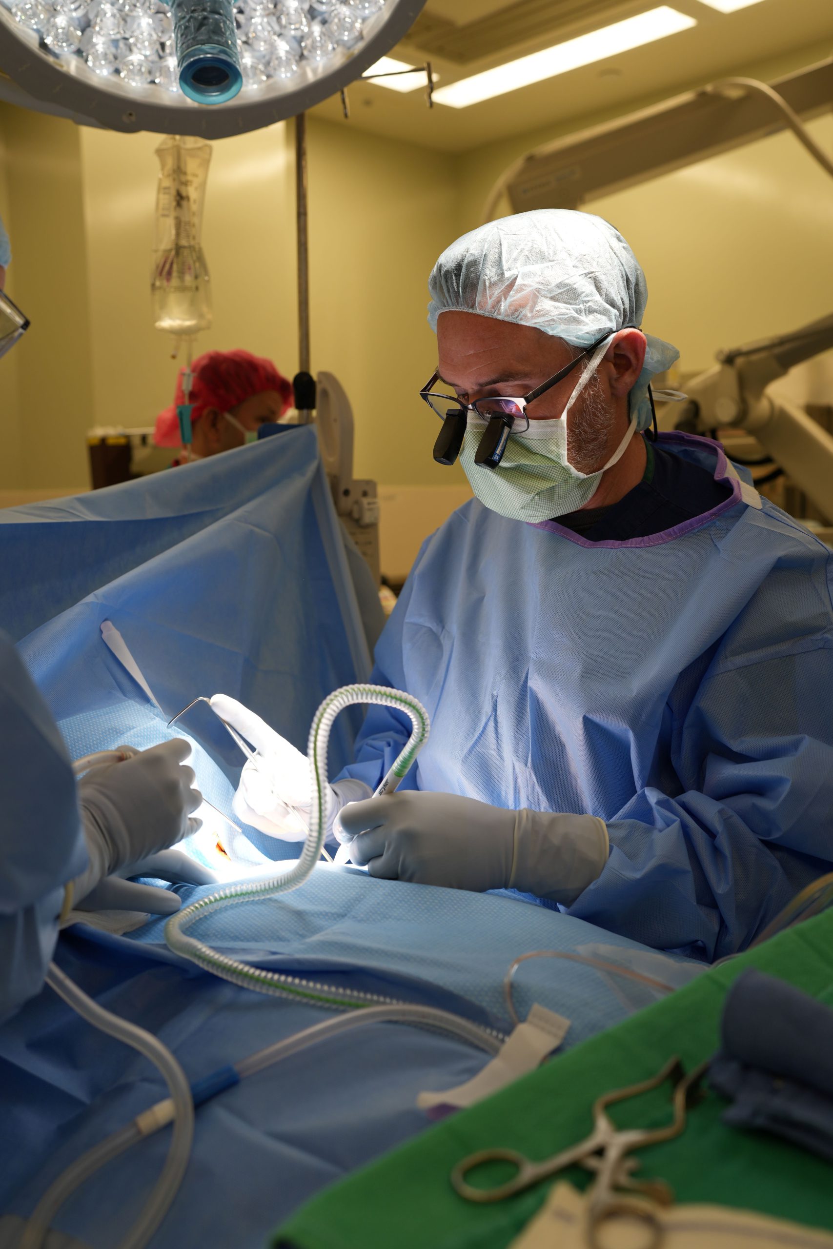 Male surgeon in operating room