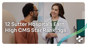 Sutter doctor and patient conversing in exam room