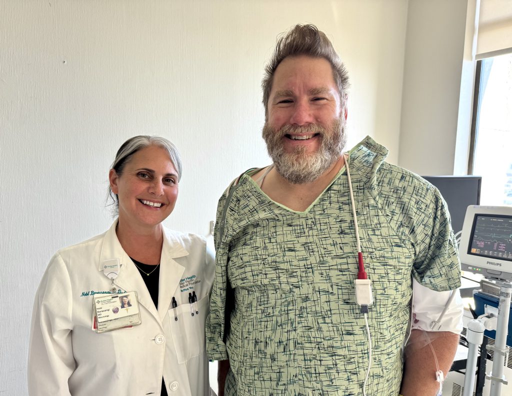 a doctor and a patient are smiling