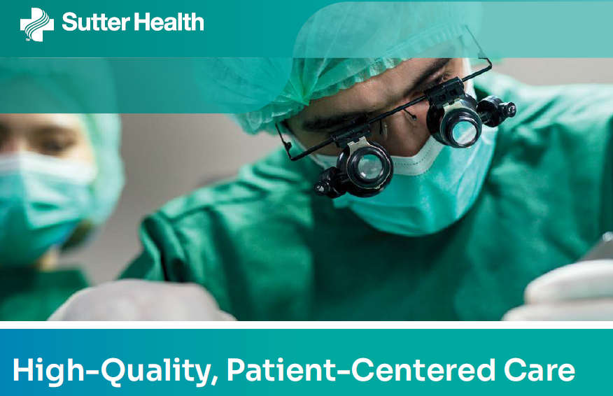 Image of surgeon with text that reads High-Quality, Patient-Centered Care