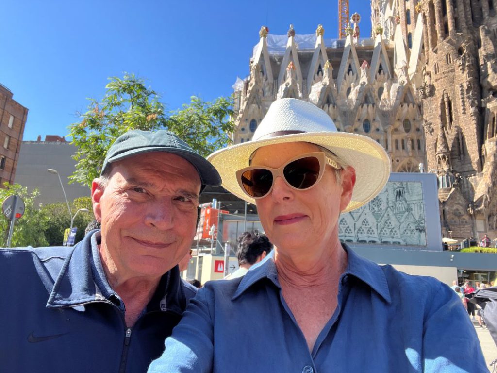 Lynn and her husband Wallace in Barcelona