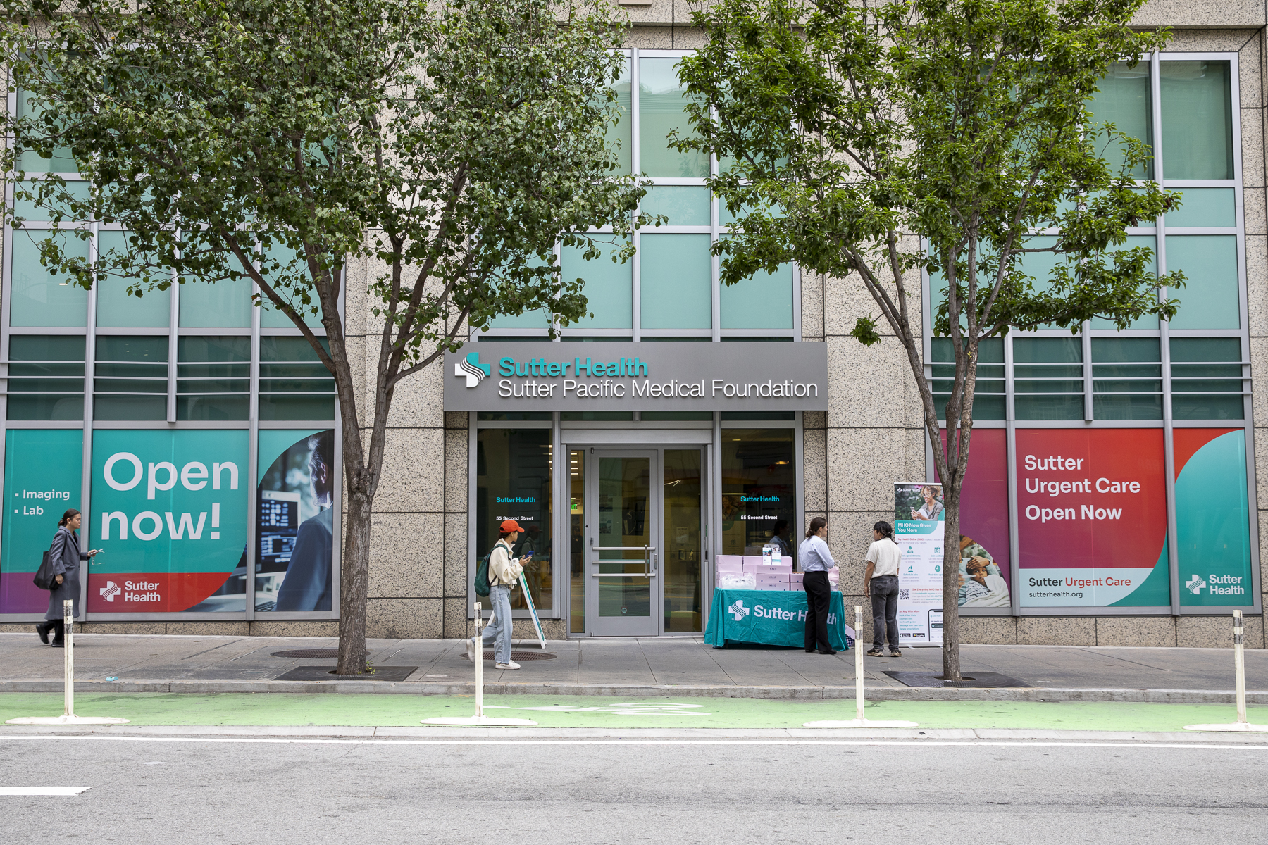 Urgent care clinic on a city street