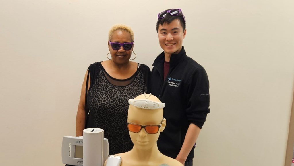 Portrait of patient Desma Golden and Dr. Victor Wang