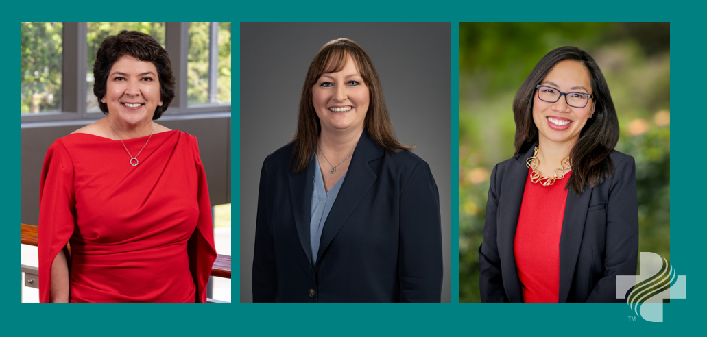 Collage of 3 headshots of women leaders from Sutter who will be raising funds and awareness during the 2026 Go Red campaign