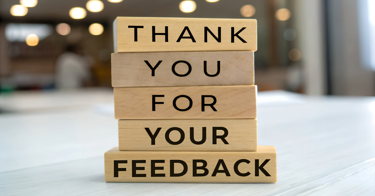 Thank you for your feedback blocks