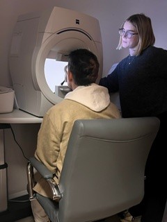 A man gets an eye exam