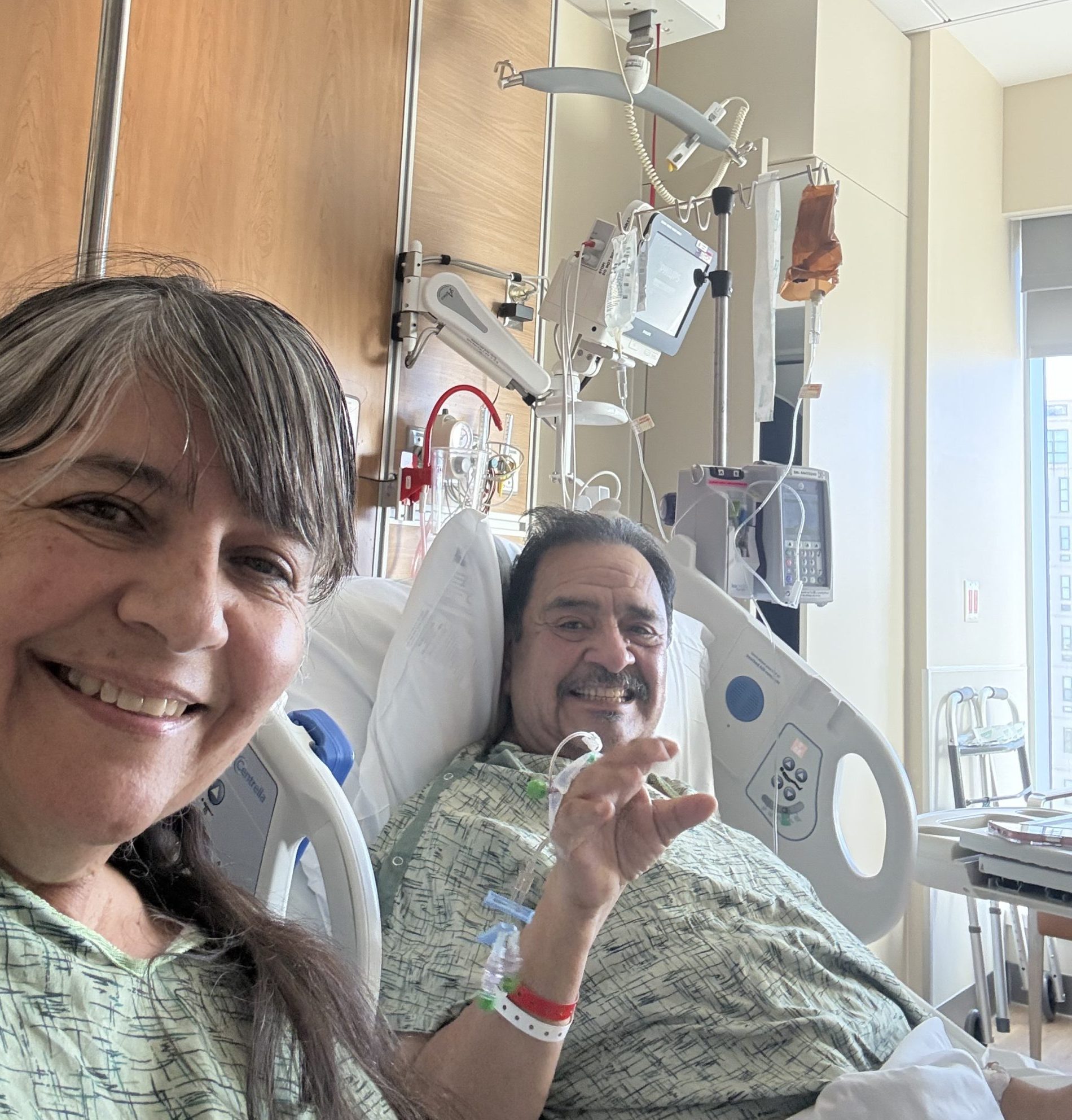 A couple in the hospital together