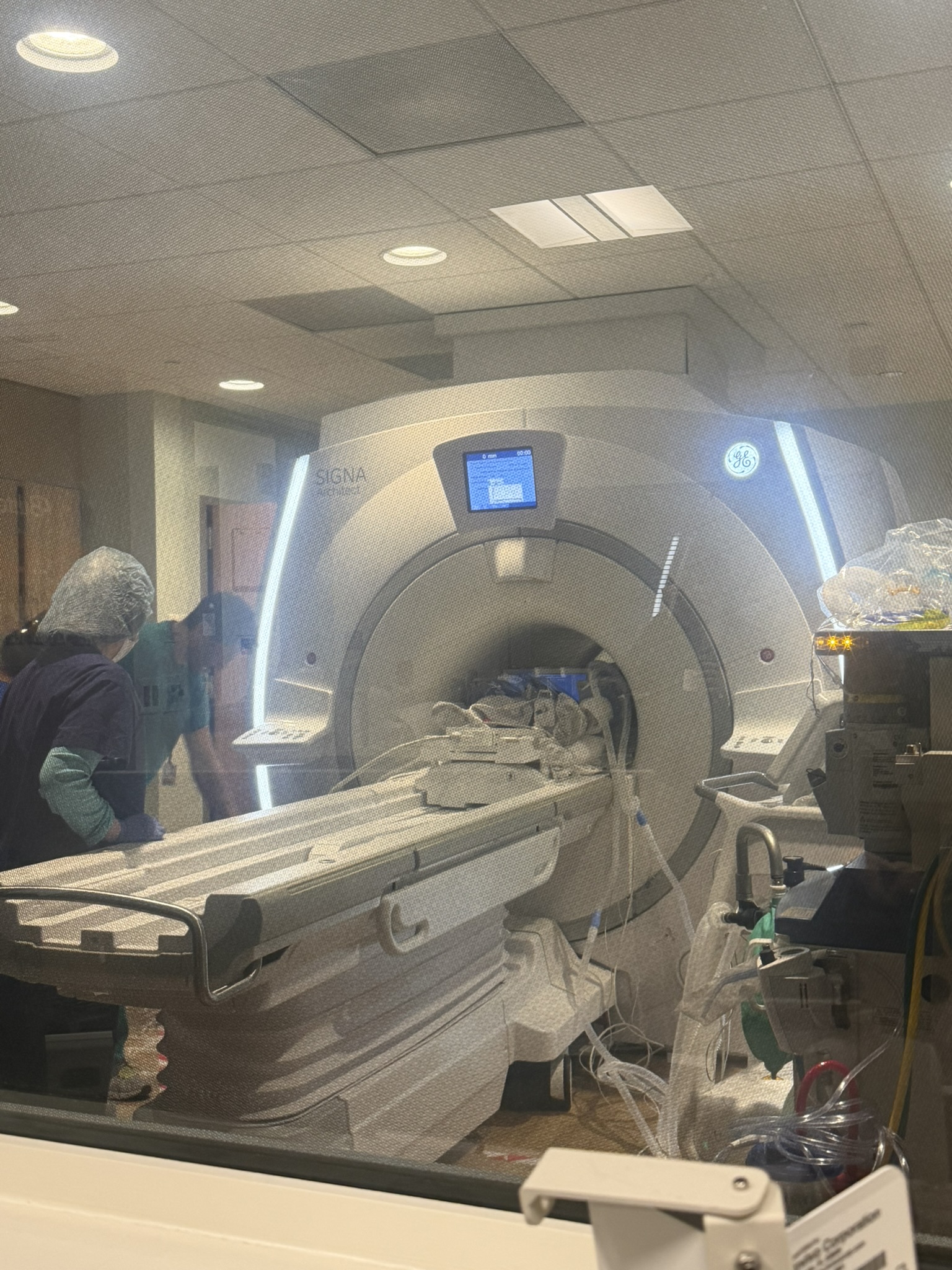 Patient in an MRI scanner