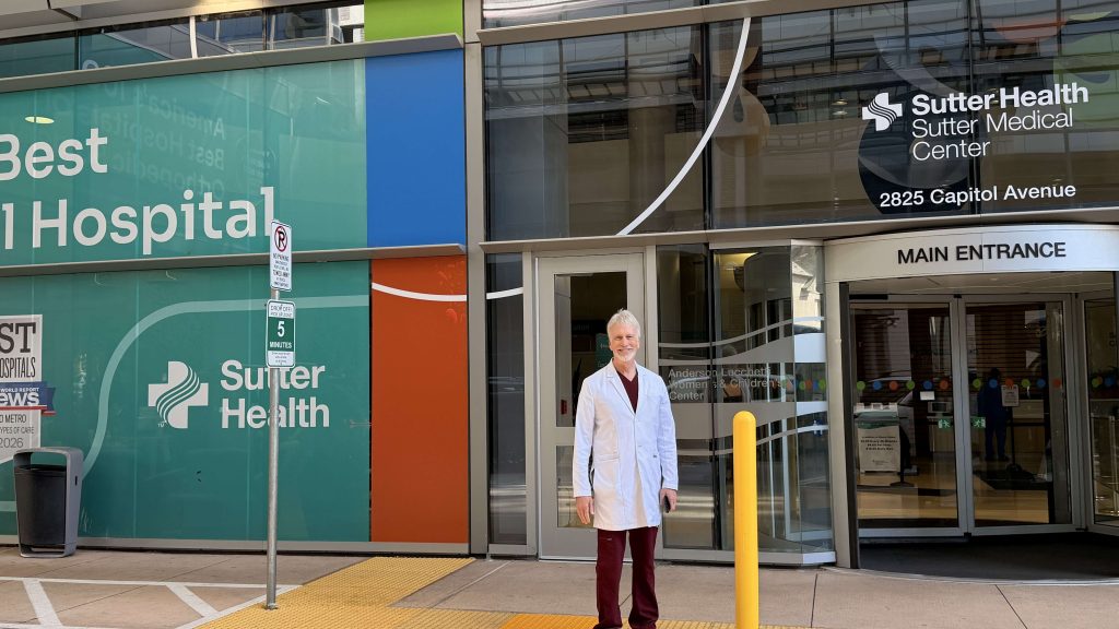 Pathfinder 2 investigator Dr. Charles McDonnell outside Sutter Medical Center in Sacramento